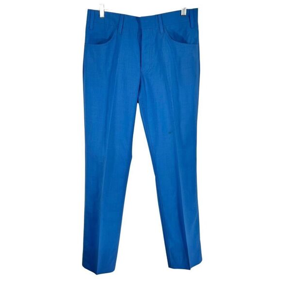 Prada Cotton Dress Pants Blue Light Weight Size US 8-10 Women’s - Picture 1 of 11